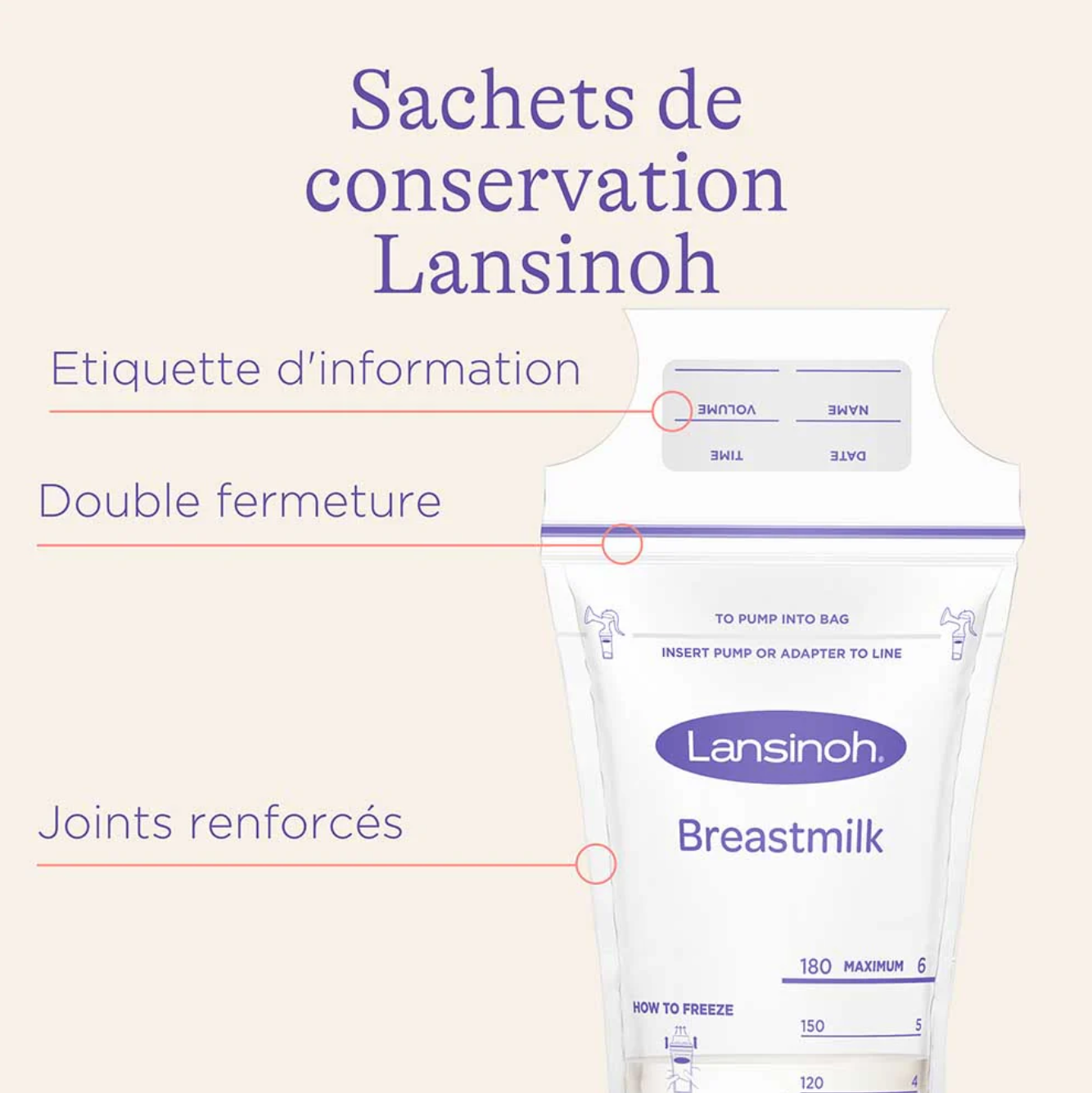 Babylab-Lansinoh-sachet de conservation X25 - 5