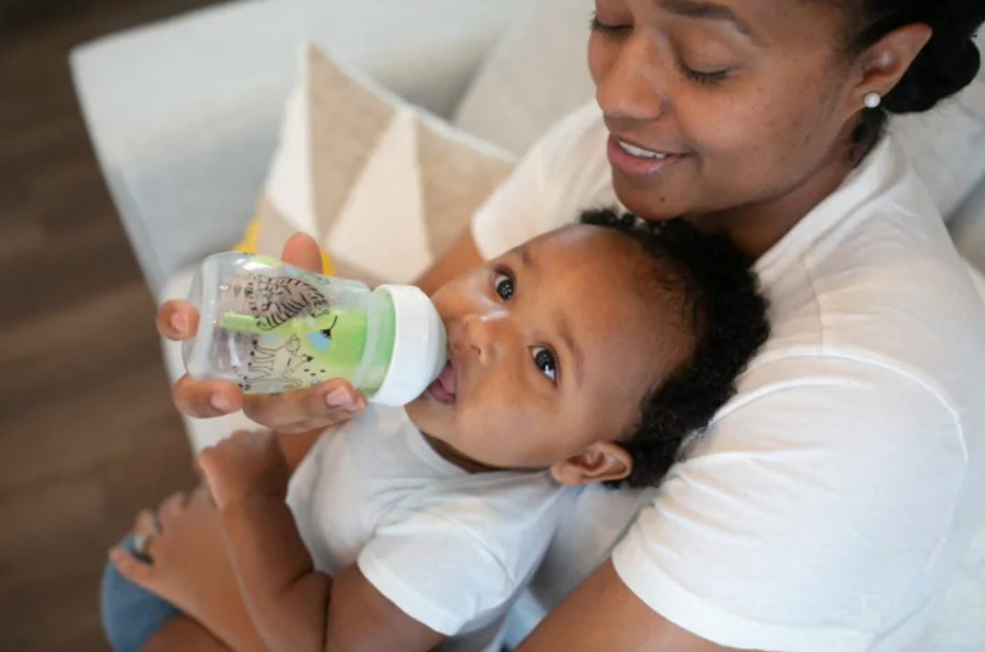 Babylab-drbrowns-Biberon 150ml Col large design (éléphant de la jungle)