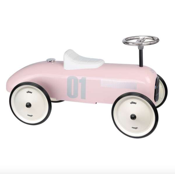 Baghera Rider Rose – Porteur Enfant En Métal – Dès 2 Ans – Look Vintage, Direction Fonctionnelle – Pneus Caoutchouc – Marque Française