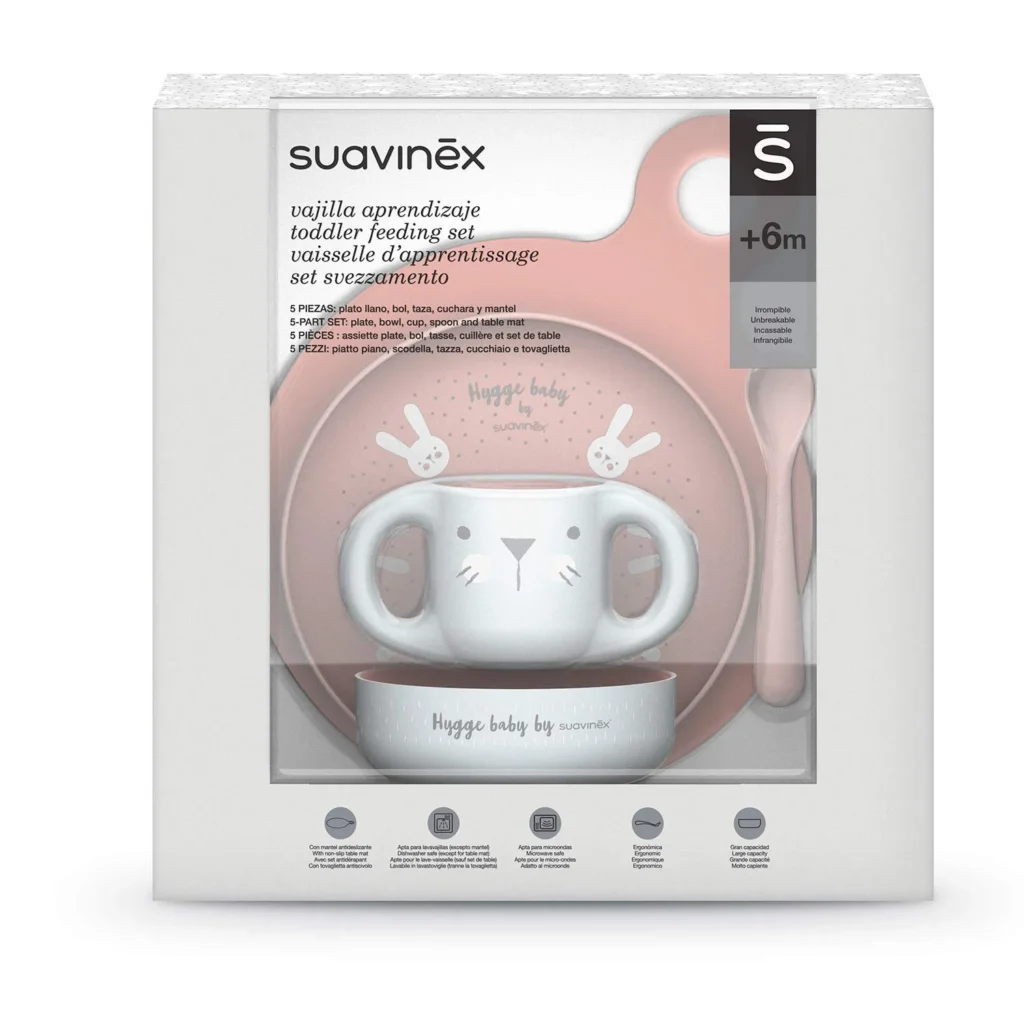 babylab-suavinex-coffret repas rose