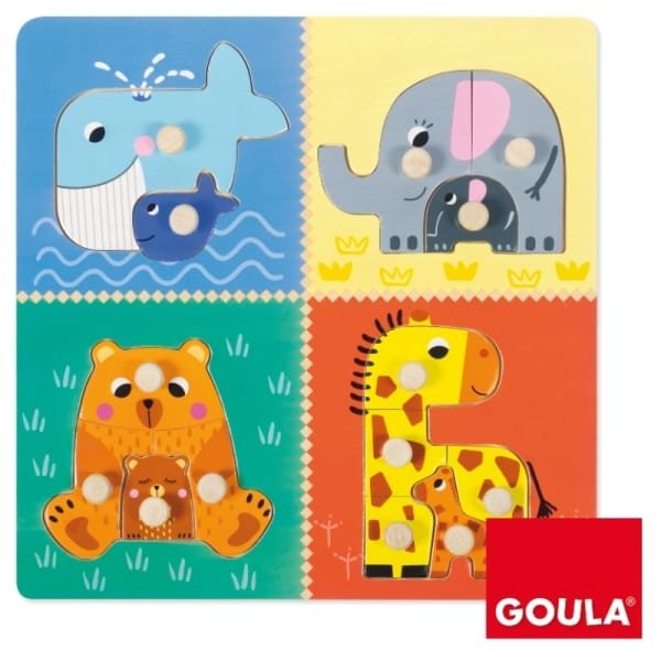 BABYLAB-GOULA-puzzle dencastrement animaux