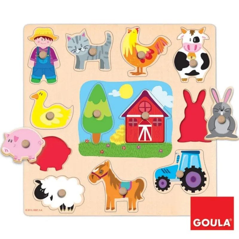 BABYLAB-GOULA-puzzle silhouette - ferme