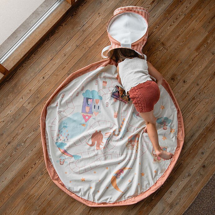 babylab-play and go - tapis de jeu et panier de rangement fairyworld1