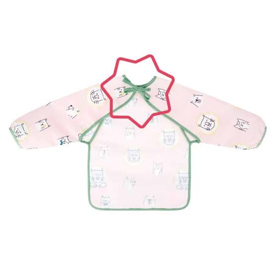 babylab-badabulle-bavoir rose manche longue2