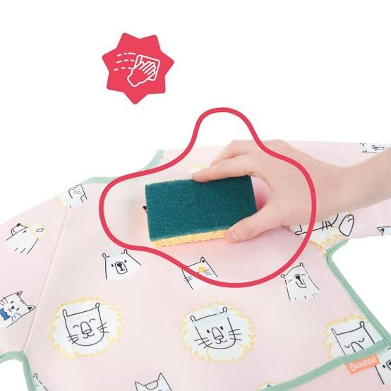 babylab-badabulle-bavoir rose manche longue3